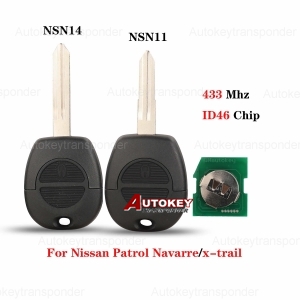 For Nissan 2Btn Remote key shell