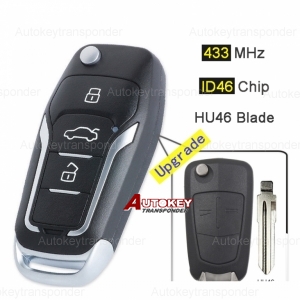 For opel flip remote key