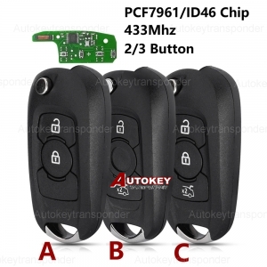 (433Mhz) Flip Remote Key For New Opel/Vauxhall Astra K