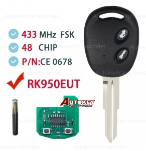 (433Mhz) RK950EUT CE 0678 Remote Key For Chevrolet Aveo