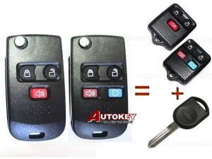 For  Ford flip remote key 313.8mhz 4D63+ chip