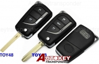 For Toyota Corolla 3button Flip Remote Key