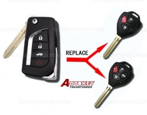 For Camry/RAV4 3+1button Flip remote key