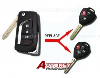 For Camry/RAV4 3+1button Flip remote key