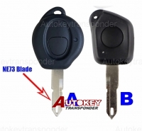 1 Button remote key shell for Peugeot 