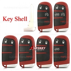 Remote Car Key Shell Red For Dodge Dart Challenger Charger Durango Journey For Jeep Chrysler 300