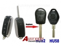 3button Silver Flip key For BMW/landrover 