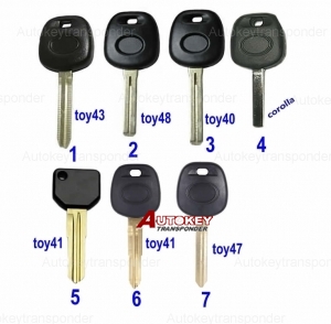 for toyota transponder key