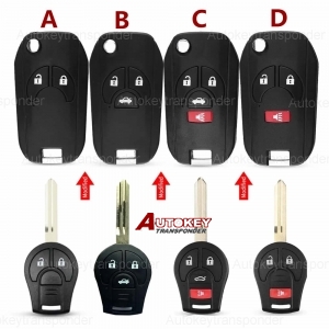 Modified flip remote key for Nissan