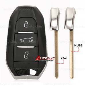 Peugeot/citroen 3Button Smart Key  