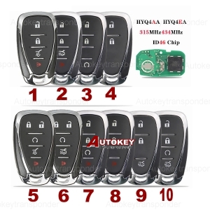 HYQ4AA HYQ4EA HYQ4AS HYQ4ES Smart Remote Key Fob for Chevrolet B