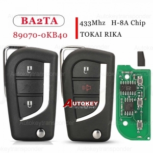 For New flip remote key for toyota