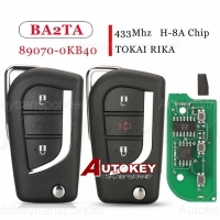 For New flip remote key for toyota